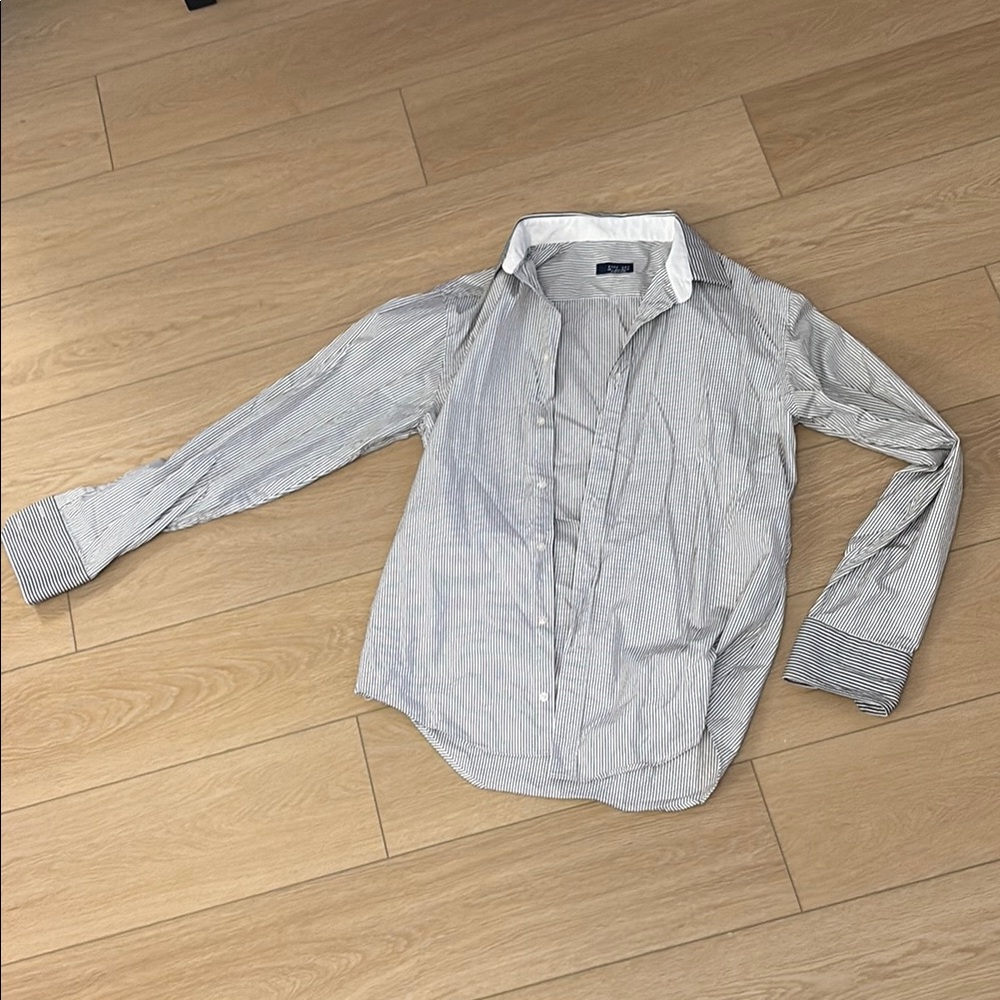 Men's Striped Gray Shirt